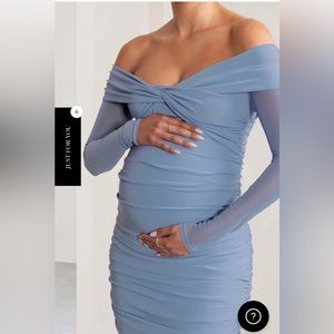 Club L London maternity dress. Sky blue. Size 10. Worn once.